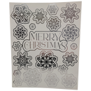 Elegant Snowflake Window Foil Cling Sheet – Minimalist Line-Art Design