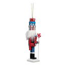 Hollywood 6 inch Wooden Nutcracker - Gift Hat Red/Blue - Christmas >> Ornaments >> Nutcrackers - by Kurt Adler - view 2