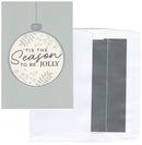 'Tis the Season to Be Jolly Silver Foil Embossed Ornament Card Collection