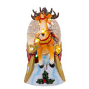 Battery Operated Musical Lighted USB Santa On Sleigh With Moving Deer Water Globe