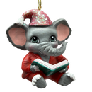 Festive Jungle Elephant Pajama Ornament