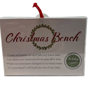 Christmas Bench Ornament with Wreath