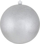 10" Commercial Shatterproof Ball Ornament - Silver Glitter - Christmas >> Ornaments >> Shatterproof - by Christmas By Krebs