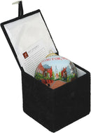 Hand Painted Glass Globe Ornament - Burlington Church Street Daytime - The Country Christmas Loft