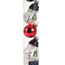 Tube of 9 Glass Ornaments - 30mm - Snowman