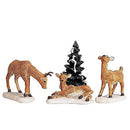 Dad And Fawns, Set Of 4