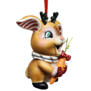 Jolly Bunny Ornament - Approximately 4 Inches