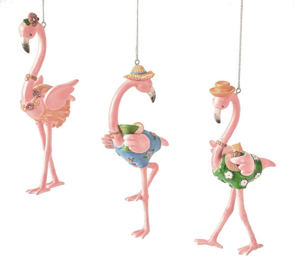 Fancy Flamingo Ornament -