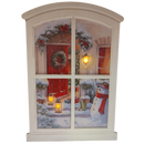 Lighted Winter Window Wall Hanging - Festive Front Door