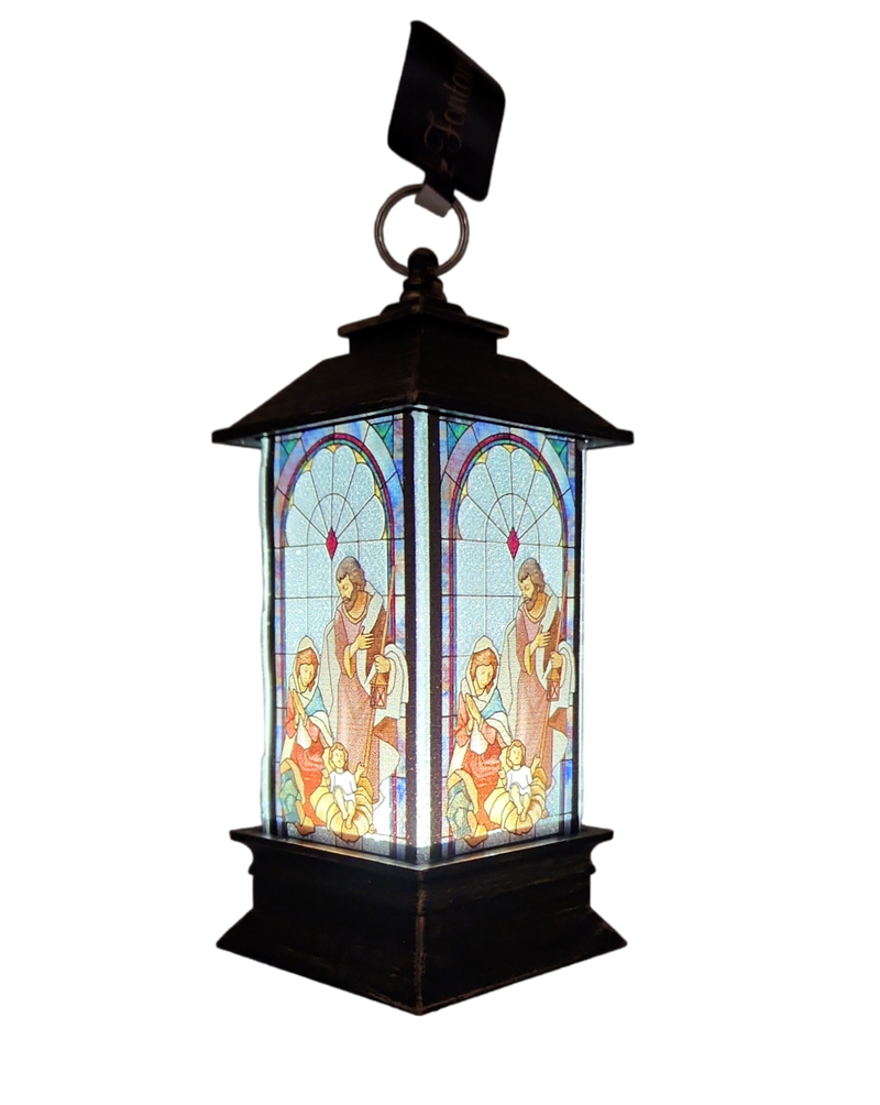LED Lighted Holy Family Lantern - 5 Inch