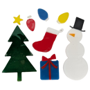 Holiday Window Gel Clings – Classic Winter Icons Set (7 Pieces)