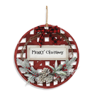 Round Basket Wall Accent - Merry Christmas