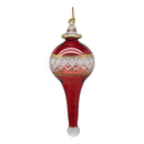 Lattice Glass Ornaments With Gold Accents - Red Stretched Teardrop - Egyptian Glass - by Egyptian Museum - view 2