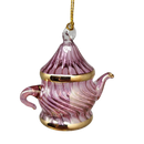 Egyptian Glass Teapot Ornaments - Spiral Pink