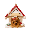 Ceramic Doghouse Ornament - Yorkie - Animals - by E&S Pets - view 2