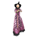 Light Up Cackling Witch - Mauve Dress