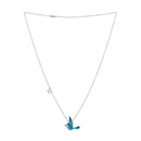 Happiness Bluebird Necklace - Silver-tone Chain - Gift Shoppe >> Jewelry >> Necklaces - by Facets