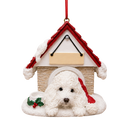 Ceramic Doghouse Ornament - Maltipoo - Animals - by E&S Pets
