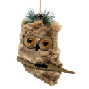 Brown Holiday Owl Ornament