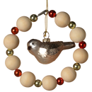 Beaded Chain Ornament with Chickadee - Christmas >> Ornaments >> Birds - by Gerson