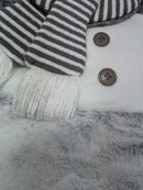 Grey Fabric Snowman Tree Skirt - 48 Inch