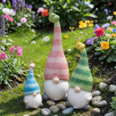 Terracotta Ceramic Gnomes - 3 Piece Set
