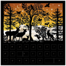 Woodland Creatures Under Winter Stars: A Christmas Eve Silhouette Advent Card