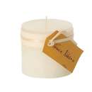 Melon White Timber  Pillar Candle - 3  x 3.25