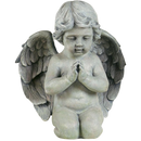 Sitting Cherub - 9.5 inch Garden Statue - - Home & Living >> Garden - by Joseph Studio - view 3