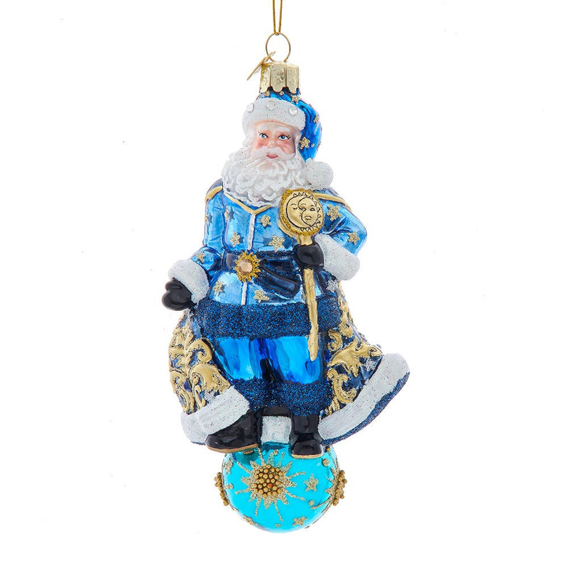 Bellissimo Glass Celestial Santa Ornament