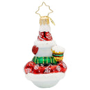 Christopher Radko Little Gem Glass Ornament - Swept Up Snowman Gem