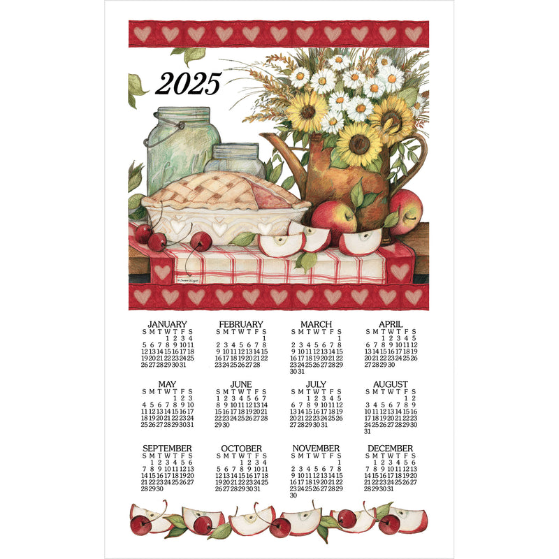 2025 Linen Calendar Towel - Apple Pie