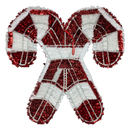 Crossed Candy Canes Tinsel Wall Decor - 19" Tall