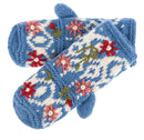 Cozy Embroidered Wool Mitten -