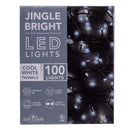 Jingle Bright 100 LED Light Set - Cool White Twinkle - Green Wire - Christmas >> Lighting - by Kurt Adler