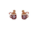 Glittery Mugs with Joyful Gingerbread Earrings