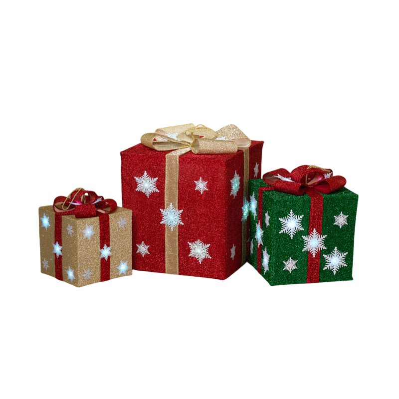 Huge Lighted Gift Box Decor