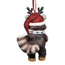 Adorable Christmas Raccoon Ornament - Approximately 4 Inches - Christmas >> Ornaments >> Animals - by Kurt Adler - view 3