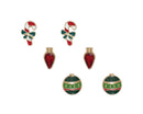 Enamel Ornaments and Crystal Bulbs Earrings Set - Gift Shoppe >> Jewelry >> Earrings - by Periwinkle By Barlow
