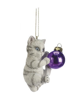 Kitten Playing Ornament - Coon - The Country Christmas Loft
