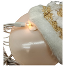 Glass "Lightable" Snowman Ornament - Golden Knit Hat