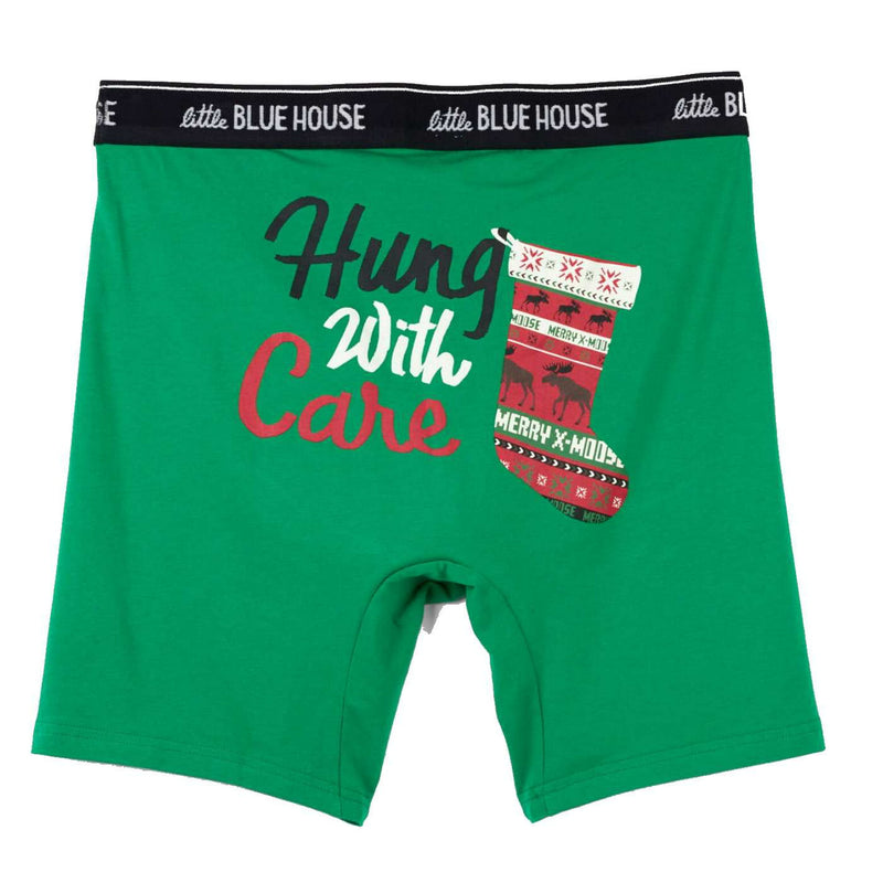 Men's Boxers - Hung With Care - Medium