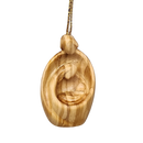 Modern Style Nativity Scene Ornament - Olive Wood - 2 Inch - Christmas >> Ornaments >> Nativity - by Dolfi