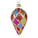 Krebs Value Glass Teardrop 4 pack - Peacock Patchwork
