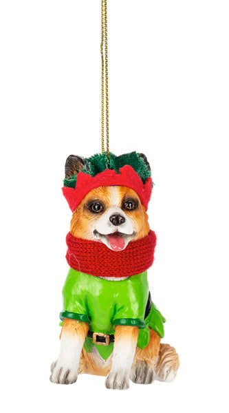 Fleas Navidad Dog Ornament - Corgi
