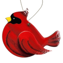 Wooden Cardinal Ornament - In flight facing Left