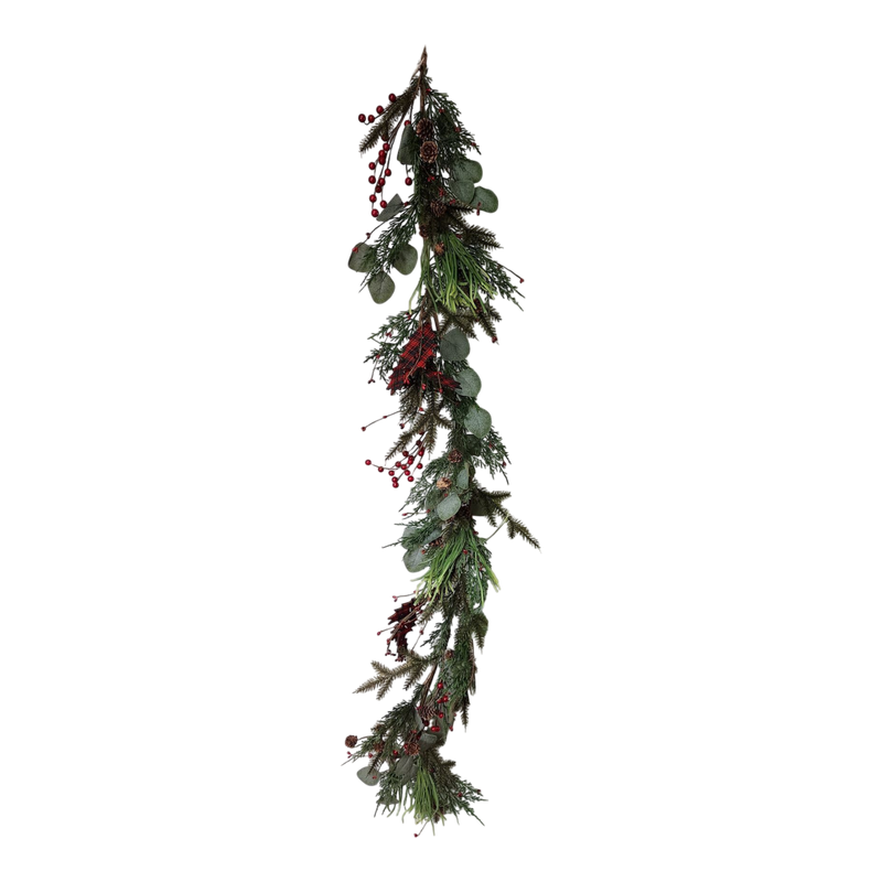 Festive Greenery Garland - 5 Feet long