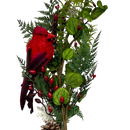 Cardinal Holiday Floral Stem