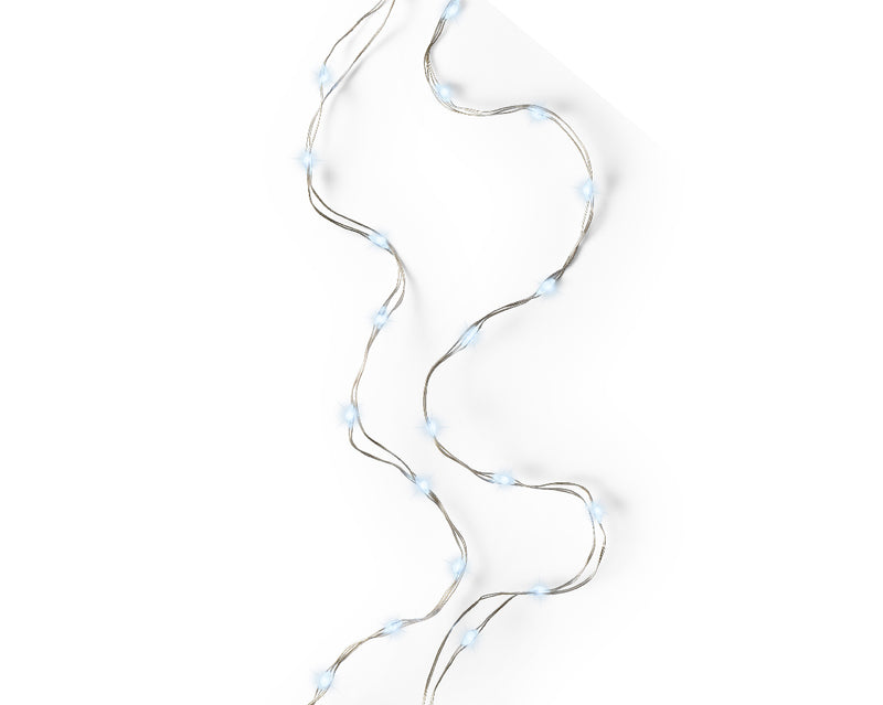 Micro Wire String Lights - 100 LED - Cool White - Silver Wire