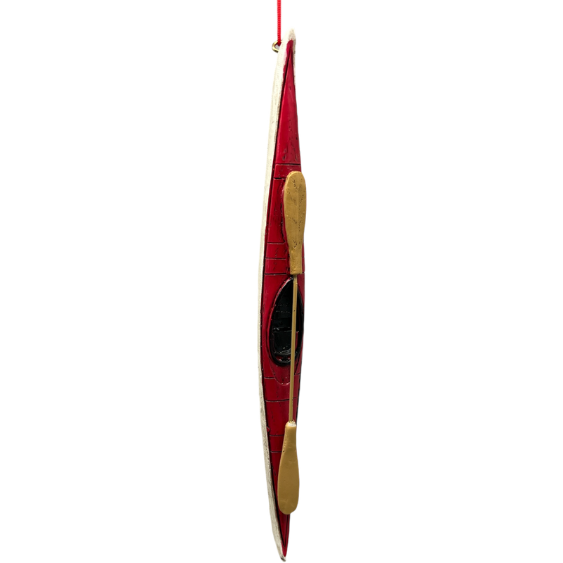 Kayak Ornament - Red
